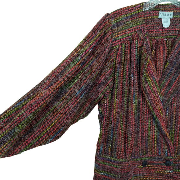 A.J. MITCHELL long sleeve tweed long sleeve Vintage Blazer/Jacket size 8 - Picture 3 of 11